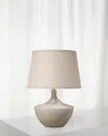 Jamie Young Basketweave Table Lamp In White