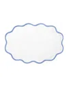 Matouk Casual Couture Scallop Placemats, Set Of 4 In Sky Blue
