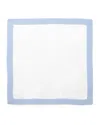 Matouk Casual Couture Boarder Square Placemats, Set Of 4 In Ice Blue