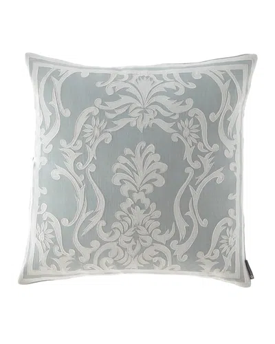 Lili Alessandra Maria Square Applique Decorative Pillow In Blue Pattern