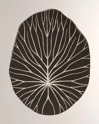 The Phillips Collection Rivulet Silver Leaf Wall Tile In Silverblack