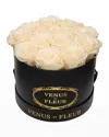 Venus Et Fleur Classic Small Round Rose Box In Pearl