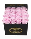 Venus Et Fleur Classic Small Square Rose Box In Pink