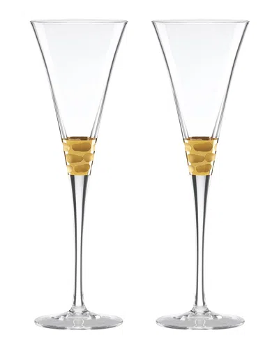 Michael Wainwright Truro Toasting Flutes, Set Of 2 In Gold