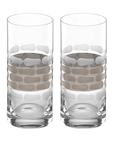 Michael Wainwright Truro Highball Glasses, Set Of 2 In Platinum
