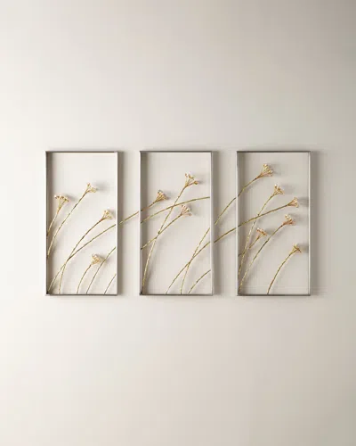 John-richard Collection Windswept Triptych, Set Of 3 In Gold