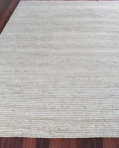 Exquisite Rugs Breman Hand-knotted Rug, 9' X 12' In Silver/ivory