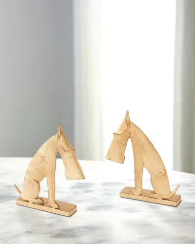 William D Scott Scottie Bookends In Gold