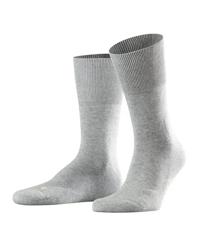 Falke Men's Run Plush-sole Socks In Light Grey
