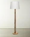 Jamie Young Revolution Floor Lamp In Bleached Wood