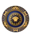 Versace Medusa Blue Wall Plate In Red
