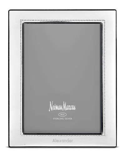 Cunill America Beaded Personalized Frame, 8" X 10" In Silver Futura Font