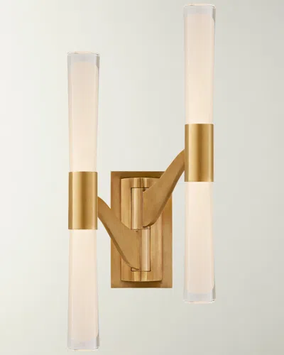 Visual Comfort Signature Brenta Large Double Articulating Sconce By Aerin In Black 2