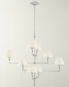 Visual Comfort Signature Jane Large Offset Chandelier By Alexa Hampton In Silver