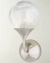 Visual Comfort Signature Cristol Small Single Sconce By Aerin In Silver