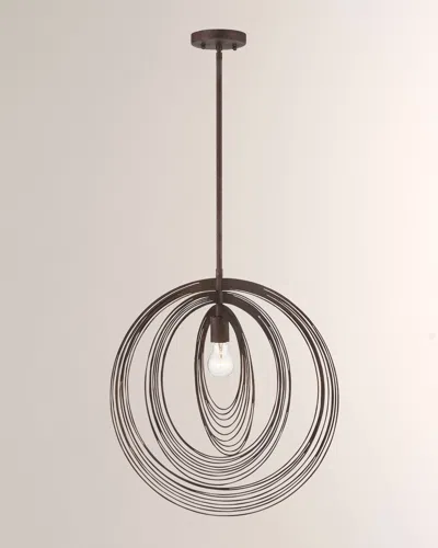 Crystorama Doral 1-light Pendant In Forged Bronze