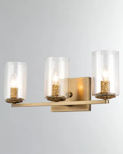 Lucas + Mckearn Bolivar 3-light Bath Vanity Light In Brass