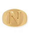 Blue Pheasant Clark Napkin Ring, Letter In Gold N