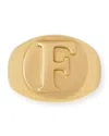 Blue Pheasant Clark Napkin Ring, Letter In Gold F