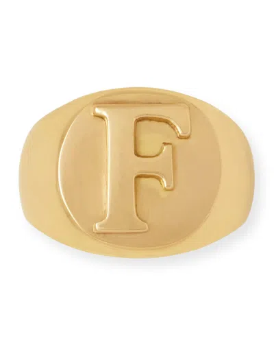 Blue Pheasant Clark Napkin Ring, Letter In Gold F