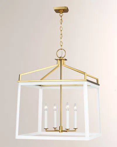 Visual Comfort Studio Carlow Extra Large Lantern By Chapman & Myers In Matte White