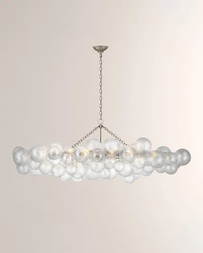 Visual Comfort Signature Talia Large Linear Chandelier By Julie Neill In Silver