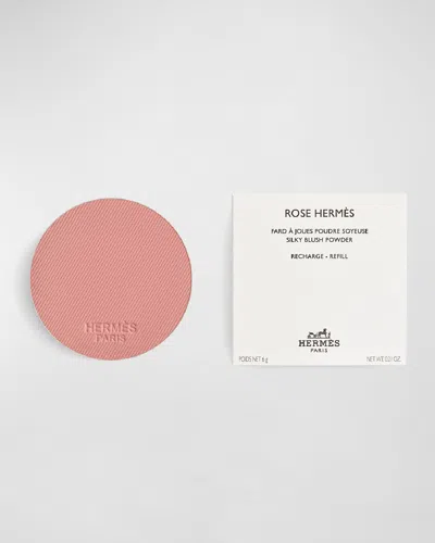 Hermes Rose  Silky Blush Powder Refill In White