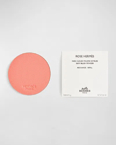 Hermes Rose  Silky Blush Powder Refill In White