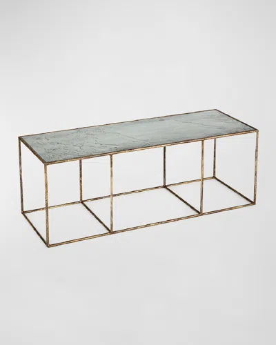Regina Andrew Mirage Cocktail Table In Distressed Painted Gold
