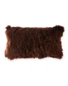 Massoud Suri Alpaca Lumbar Pillow In Chestnut