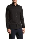 Theory Men's Sylvain Shirt In Structure Knit In Eclipse