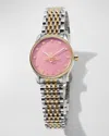 Gucci 29mm Pink Dial Two-tone Steel Bracelet Watch