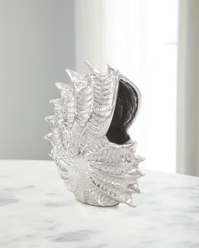 John-richard Collection Spiny Seashell Sculpture In Silver