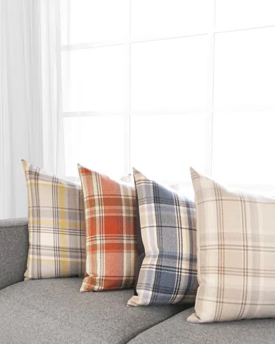 D.v. Kap Home Tartan Decorative Feather/down Pillow - 24" In Hickory