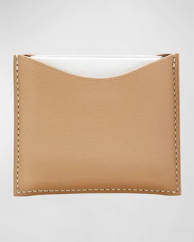 La Bouche Rouge Refillable Leather Compact Case In Chcolate