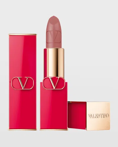 Valentino Rosso Matte  Refillable Lipstick In 108a