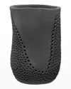 Jamie Young Moonrise Vase In Matte Black Porcelain