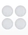 Bordallo Pinheiro Rua Nova Dinner Plate, Set Of 4 In Antique White
