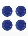 Bordallo Pinheiro Rua Nova Dinner Plate, Set Of 4 In Indigo