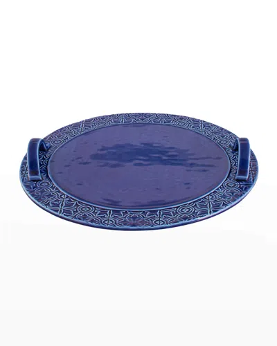Bordallo Pinheiro Rua Nova Cheese Tray In Indigo