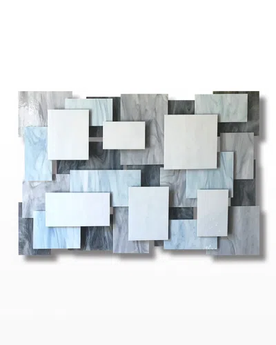 Karo Studios Glass And Metal Wall Sculpture In Gray