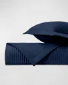 Home Treasures King Channel Quilt & Shams In Navy Blue