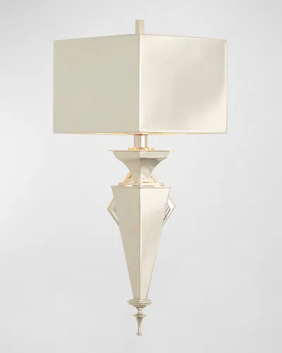 Global Views Diamond Sconce In Nickel