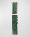 Abas Alligator Apple Watch Band In Forest