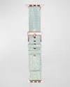 Abas Classic Alligator Apple Watch Band In Robing Egg