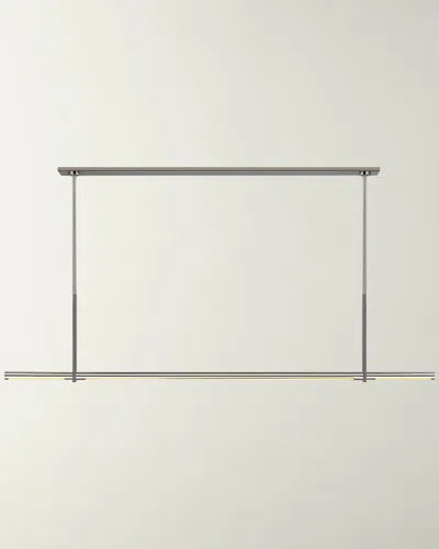 Visual Comfort Signature Axis Large Linear Pendant By Kelly Wearstler In Polished Nickel