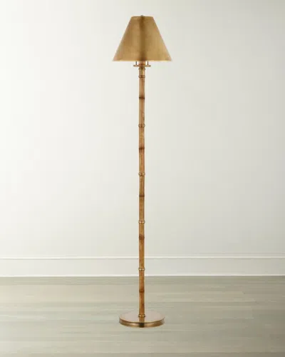 Visual Comfort Signature Dalfern Petite Reading Floor Lamp By Ralph Lauren Home In Natural Brass