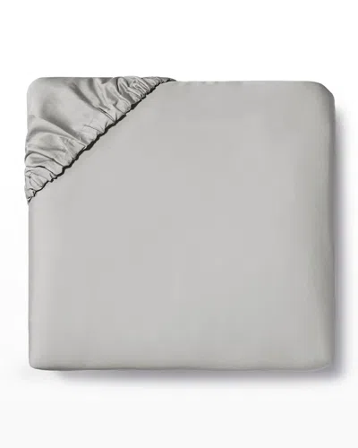 Sferra Fiona Fitted Sheet, Queen In Gray