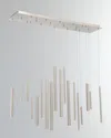 Eurofase Santana Linear Chandelier In Satin Nickel