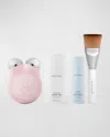 Nuface Mini+ Smart Petite Facial Toning Device Kit In Sandy Rose